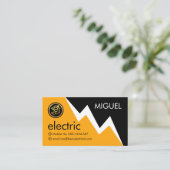 Carte De Visite Electric Lightning Powers Your Name (Debout devant)