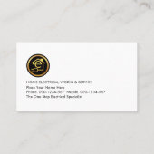 Carte De Visite Electric Lightning Powers Your Name (Dos)