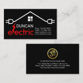 Carte De Visite Electric Lightning Roof Circuit Plug (Devant / Derrière)