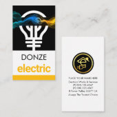 Carte De Visite Electric Lightning Wave Powers Bulb (Devant / Derrière)