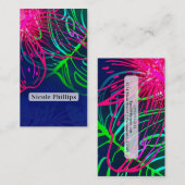 Carte De Visite Electric Luau Tropical Night Neon Aloha Paradise (Devant / Derrière)