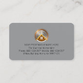 Carte De Visite Electric Saw Rooftop On Silver Metallic Layer (Dos)