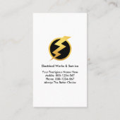 Carte De Visite Electric Wiring Circuit Draws Power (Dos)