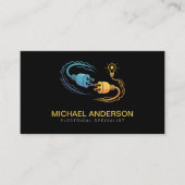Carte De Visite Electrical Contractor Electrician Professional     (Devant)