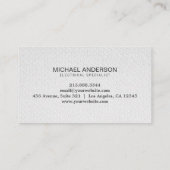Carte De Visite Electrical Contractor Electrician Professional (Dos)