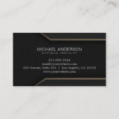 Carte De Visite Electrical Contractor Electrician Professional     (Dos)