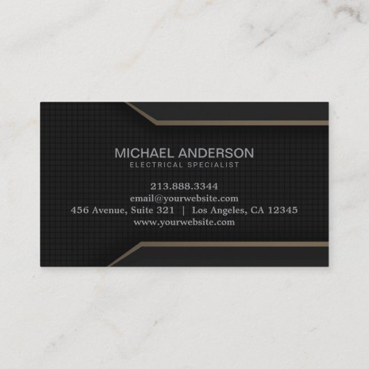 Carte De Visite Electrical Contractor Electrician Professional     (Dos)