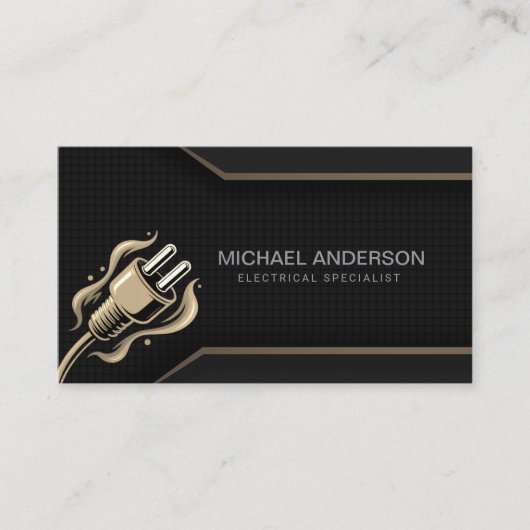 Carte De Visite Electrical Contractor Electrician Professional     (Devant)