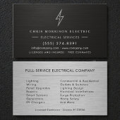 Carte De Visite Electrical Contractor Silver Metallic