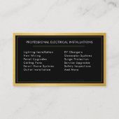 Carte De Visite Electrical Installation Electrician Metallic (Dos)