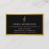 Carte De Visite Electrical Installation Electrician Metallic (Devant)
