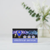 Carte De Visite Electrical Lightning Charging Home Wiring Circuit (Debout devant)
