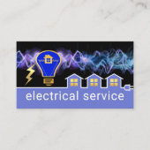 Carte De Visite Electrical Lightning Charging Home Wiring Circuit (Devant)