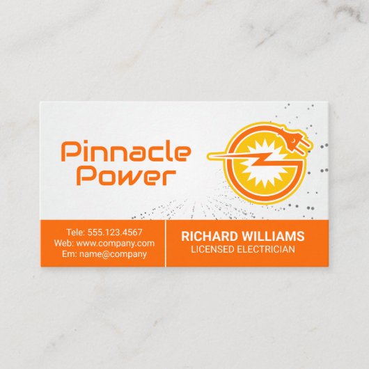 Carte De Visite Electrical Plug | Power Energy Logo (Devant)