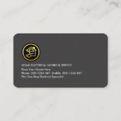 Carte De Visite Electrical Power Plug Supply Line (Dos)