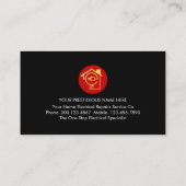 Carte De Visite Electrical Rooftop Circuit Wiring Frame (Dos)