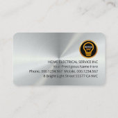 Carte De Visite Electrical Symbol Icons Silver Layer (Dos)