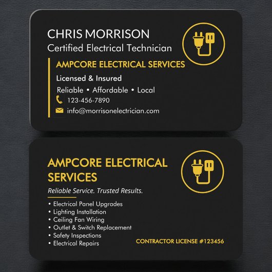 Carte De Visite Electrician
