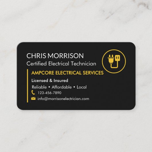 Carte De Visite Electrician (Devant)