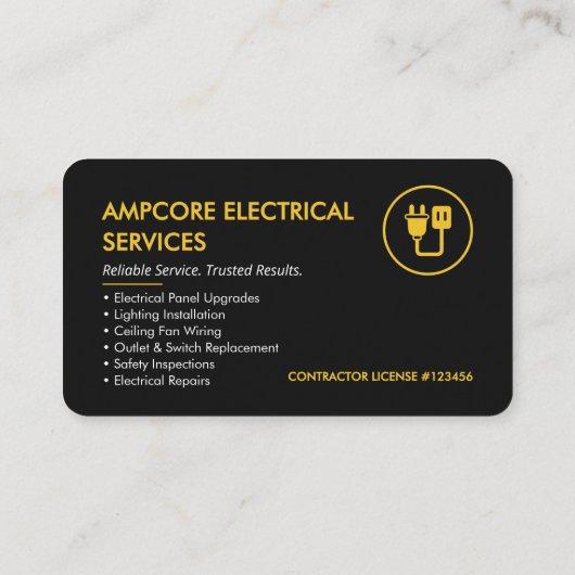 Carte De Visite Electrician (Dos)