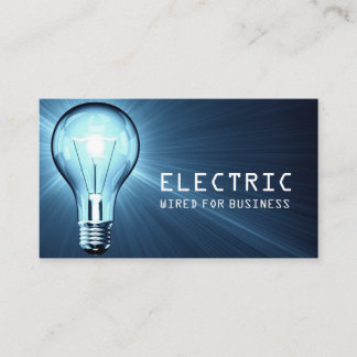 Carte De Visite Electrician, Electric, Construction Business Card