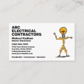 Carte De Visite Electrician | Electrical Contractor (Devant)