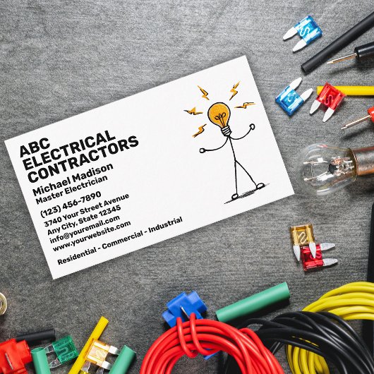 Carte De Visite Electrician | Electrical Contractor