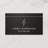 Carte De Visite Electrician Industrial Metallic Contractor (Devant)