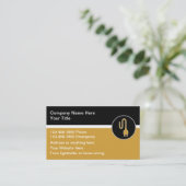 Carte De Visite Electrician Modern Unique Business Cards (Debout devant)