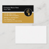 Carte De Visite Electrician Modern Unique Business Cards (Devant / Derrière)