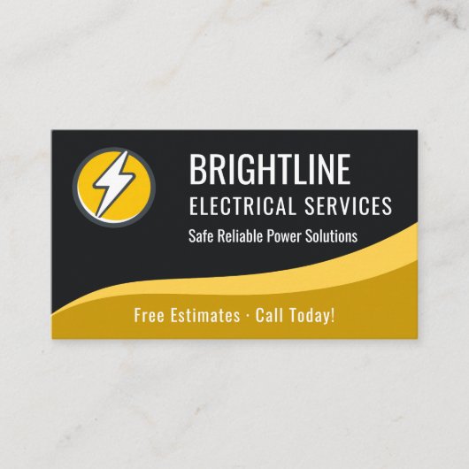 Carte De Visite Electrician QR Code Professional (Devant)