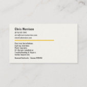 Carte De Visite Électricien (Dos)