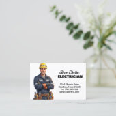 Carte De Visite Électricien (Debout devant)