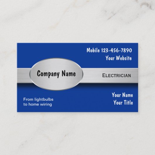 Carte de visite électricien (Devant)
