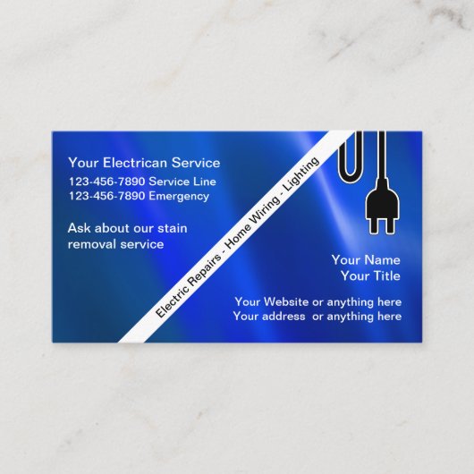 Carte de visite électricien (Devant)