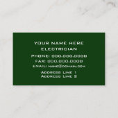 Carte de visite électricien (Dos)