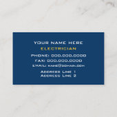 Carte de visite électricien (Dos)