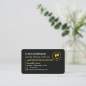 Carte De Visite Électricien (Debout devant)