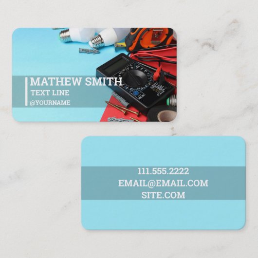 Carte De Visite Électricien (Devant / Derrière)