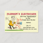 Carte de visite "Électricien" (Devant)