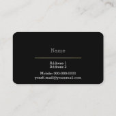 Carte De Visite Électricien (Dos)