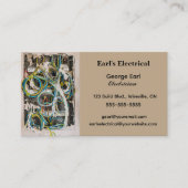 Carte De Visite Électricien à panneau électrique modifiable (Devant)