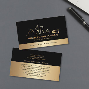 Carte De Visite Électricien agréé professionnel Travaux électrique