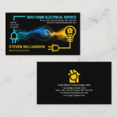 Carte De Visite Électricien alimente le circuit électrique à domic (Devant / Derrière)