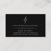 Carte De Visite Électricien – Black Silver Electrical Service (Devant)