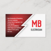 Carte De Visite Electricien/Carte de visite de compagnie électriqu (Dos)