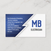 Carte De Visite Electricien/Carte de visite de compagnie électriqu (Dos)