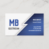 Carte De Visite Electricien/Carte de visite de compagnie électriqu (Devant)