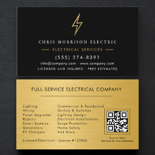 Carte de visite Électricien Compagnie Électrique C