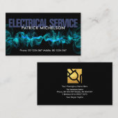 Carte De Visite Électricien cool de foudre électrique (Devant / Derrière)